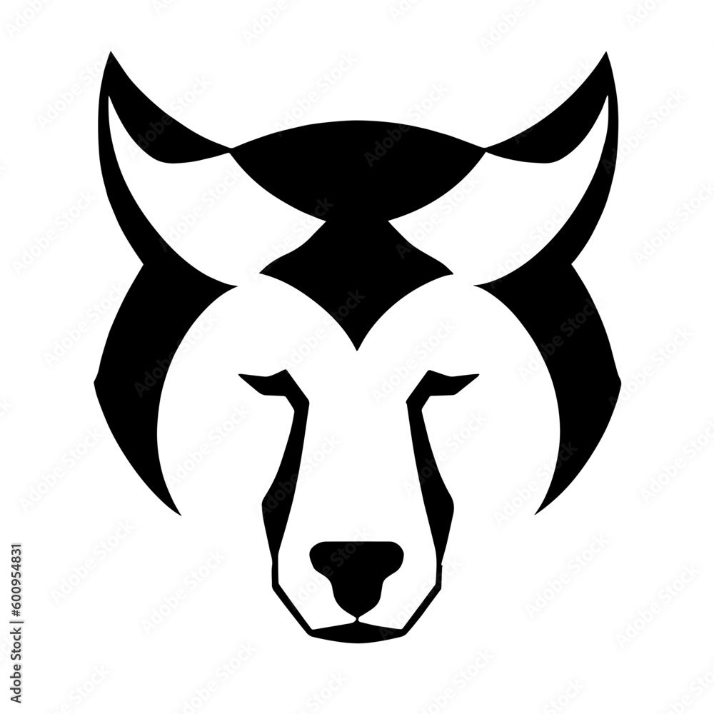 Animal head vector design black and white Animal head vector design black and white