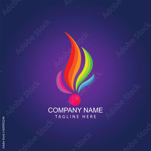 Abstract Colorful Logo Design For Company.