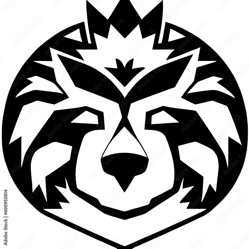 Animal head vector design black and white Animal head vector design black and white