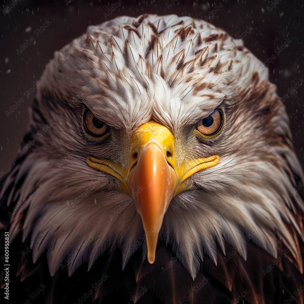 Obraz premium Bald eagle head shot up close