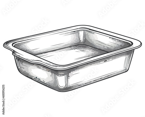 Transparent plastic container with lid for food