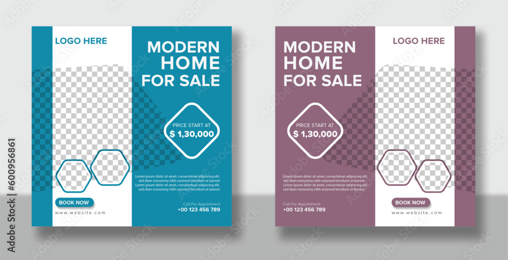 Real Estate Social Media Advertisement Banner design Set of Real Estate Social Media Post Real Estate Social Media Advertisement Banner design Set of Real Estate Social Media Post