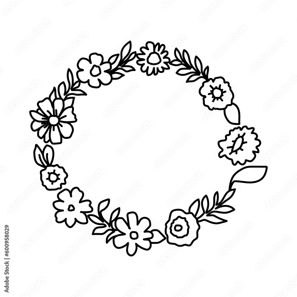 Hand-Drawn Botanical Branches and Leaves Illustration Hand-Drawn Botanical Branches and Leaves Illustration