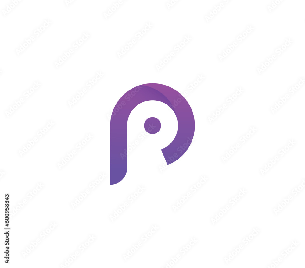 Modern P letter mark logo design Modern P letter mark logo design