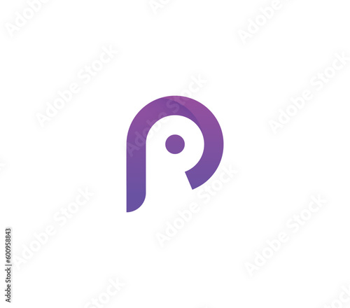 Modern P letter mark logo design