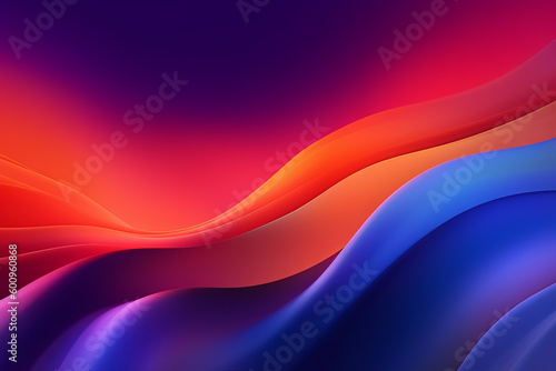 abstract colorful wave background. Generative AI.