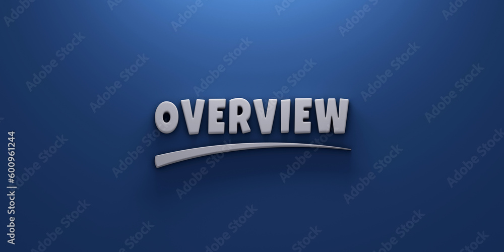 Overview writing lettering background banner