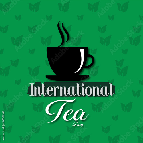 International Tea Day.illustration vector graphic. design for social media. Holiday concept. Template for background, banner, card, and poster with text inscription. Vector EPS10 illustration.