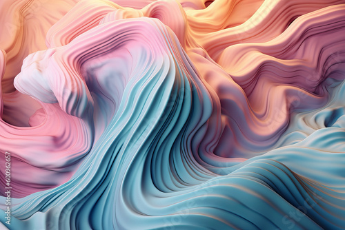 an impressive 3d artwork in the form of colors. Generative AI.