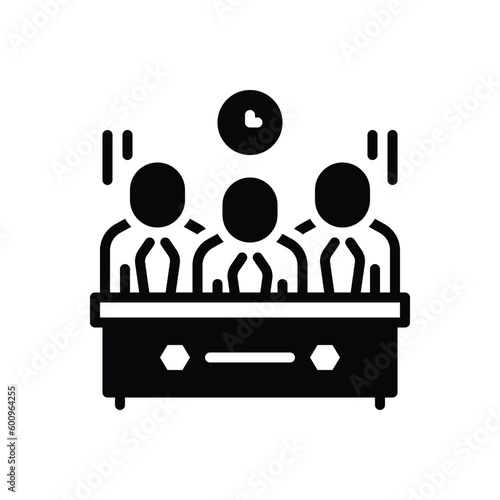 Black solid icon for council 