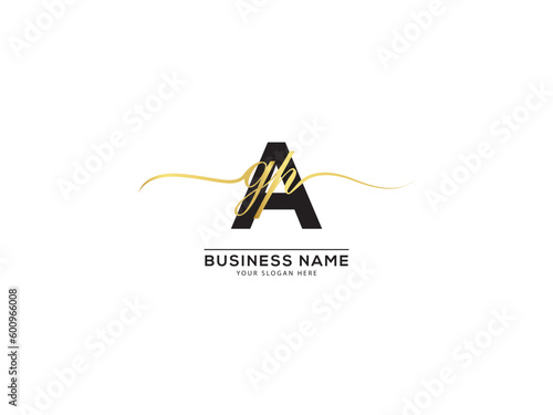 Signature Agp Logo Icon, Unique agp gap Business Three Letter Logo Icon Vector Art photo