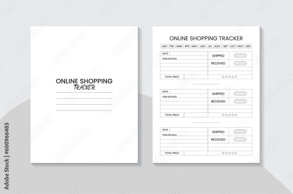 Online Shopping Tracker - logbook: low content KDP Interior Online Shopping Tracker - logbook: low content KDP Interior