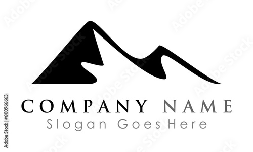  simple icon mountain silhouette logo vector