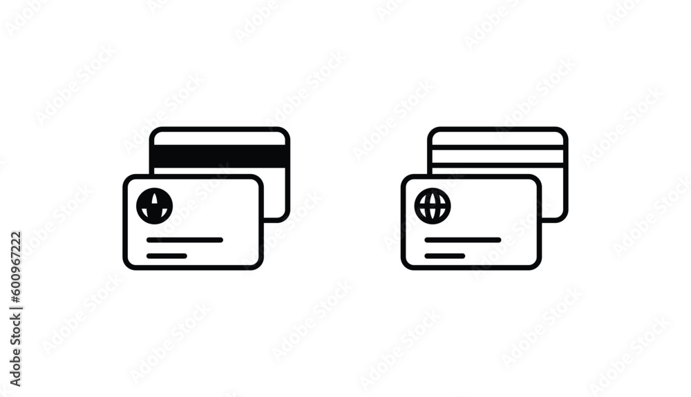 Bank Cards icon design with white background stock illustration Bank Cards icon design with white background stock illustration