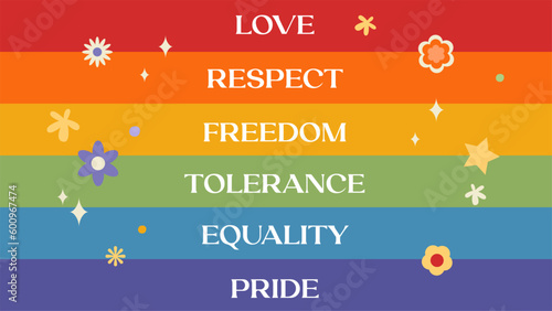 Pride Flag Banner Template