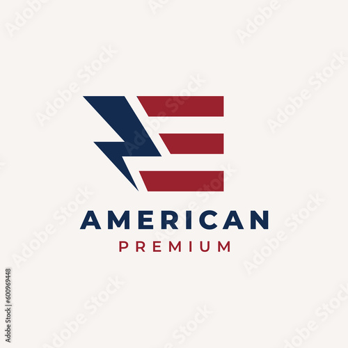 Free Download american flag logo design vector america independence - GFXLoad