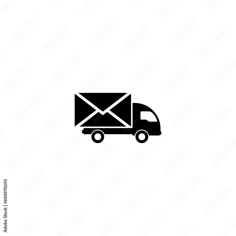 Post truck icon for web design isolated on white background Post truck icon for web design isolated on white background