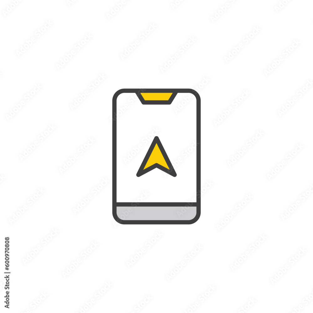 Navigation icon design with white background stock illustration Navigation icon design with white background stock illustration