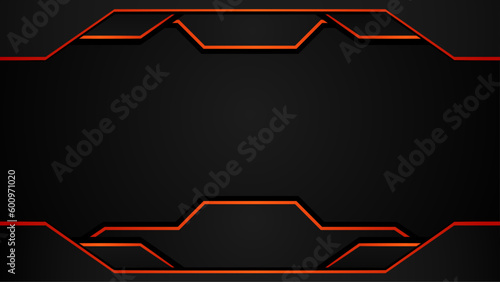 black and orange futuristic abstract background