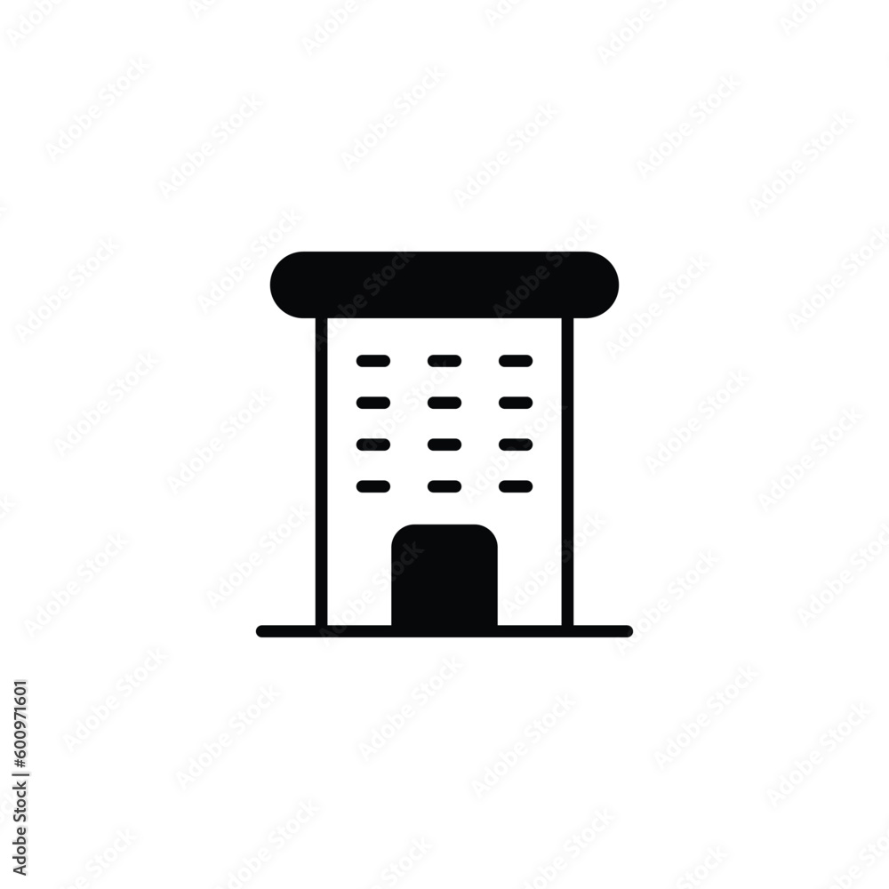 Hotel icon design with white background stock illustration Hotel icon design with white background stock illustration