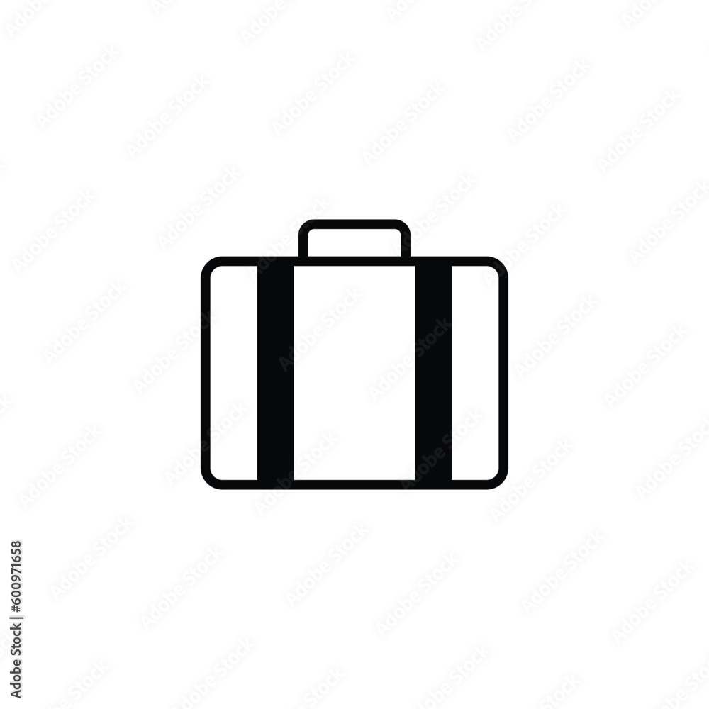 Briefcase icon design with white background stock illustration