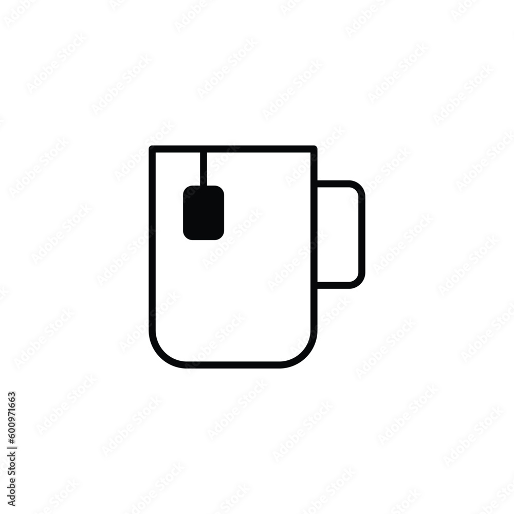 Tea Cup icon design with white background stock illustration Tea Cup icon design with white background stock illustration