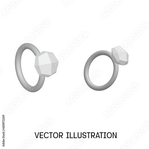 3d rendered illustration of a ring