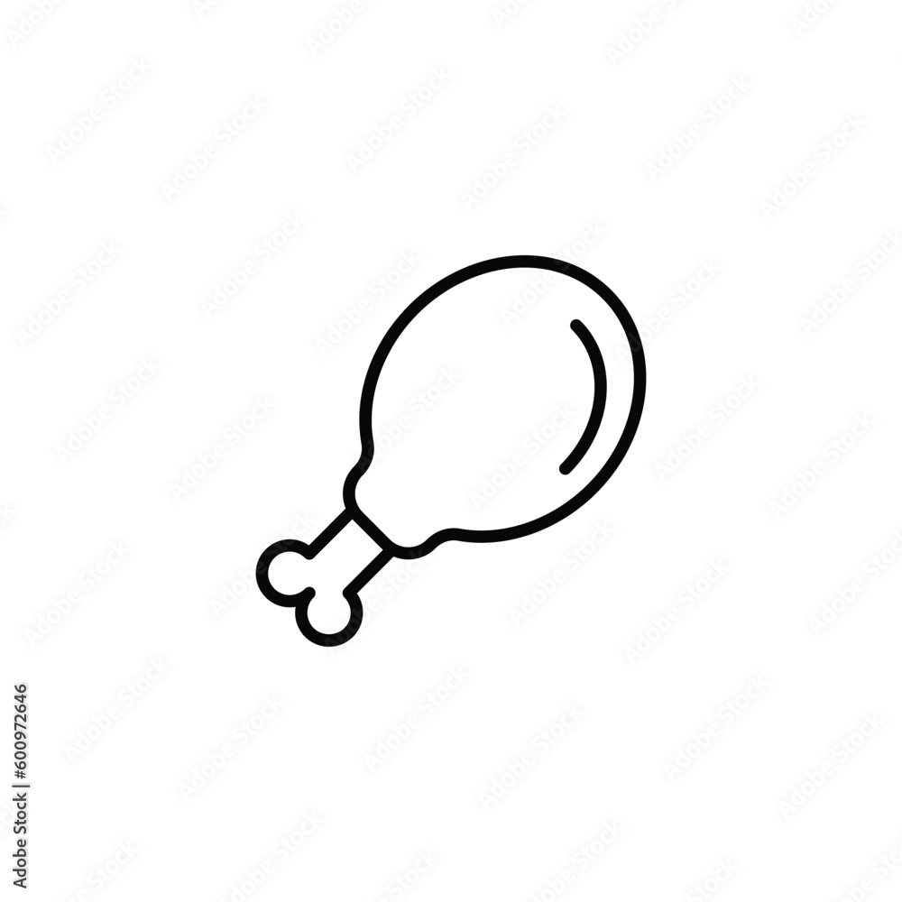 Chicken Leg icon design with white background stock illustration Chicken Leg icon design with white background stock illustration