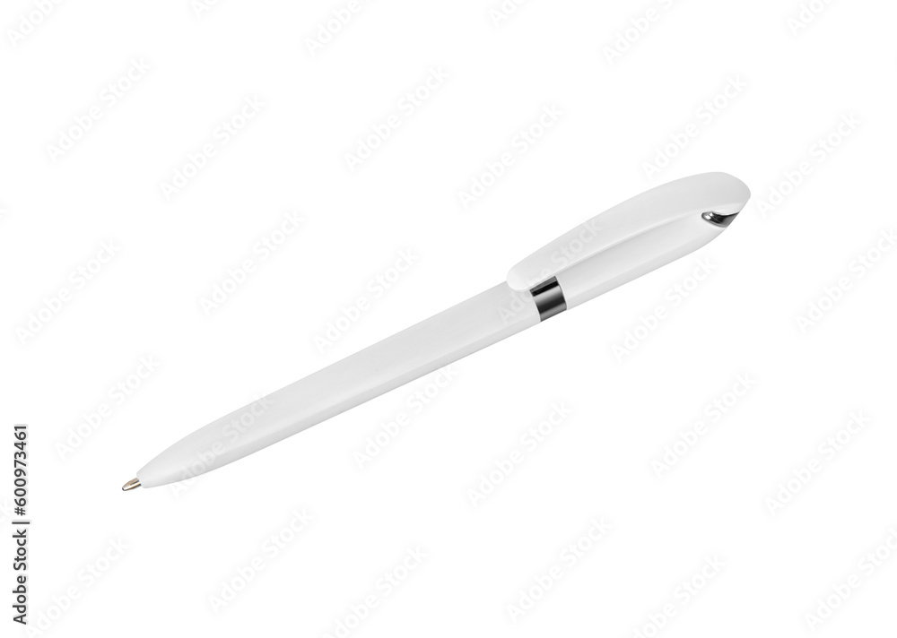 White empty pen isolated on white background White empty pen isolated on white background