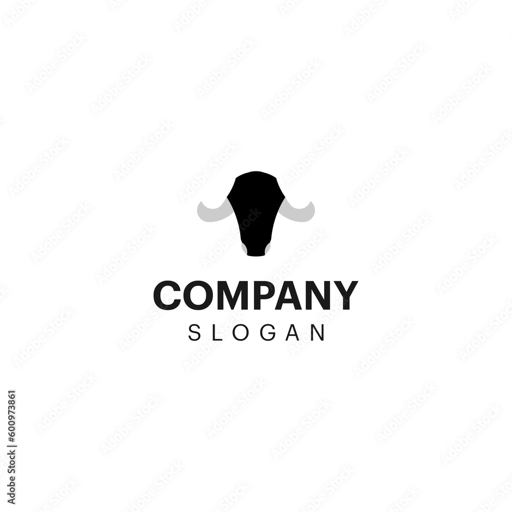 Cow head vector logo design Cow head vector logo design