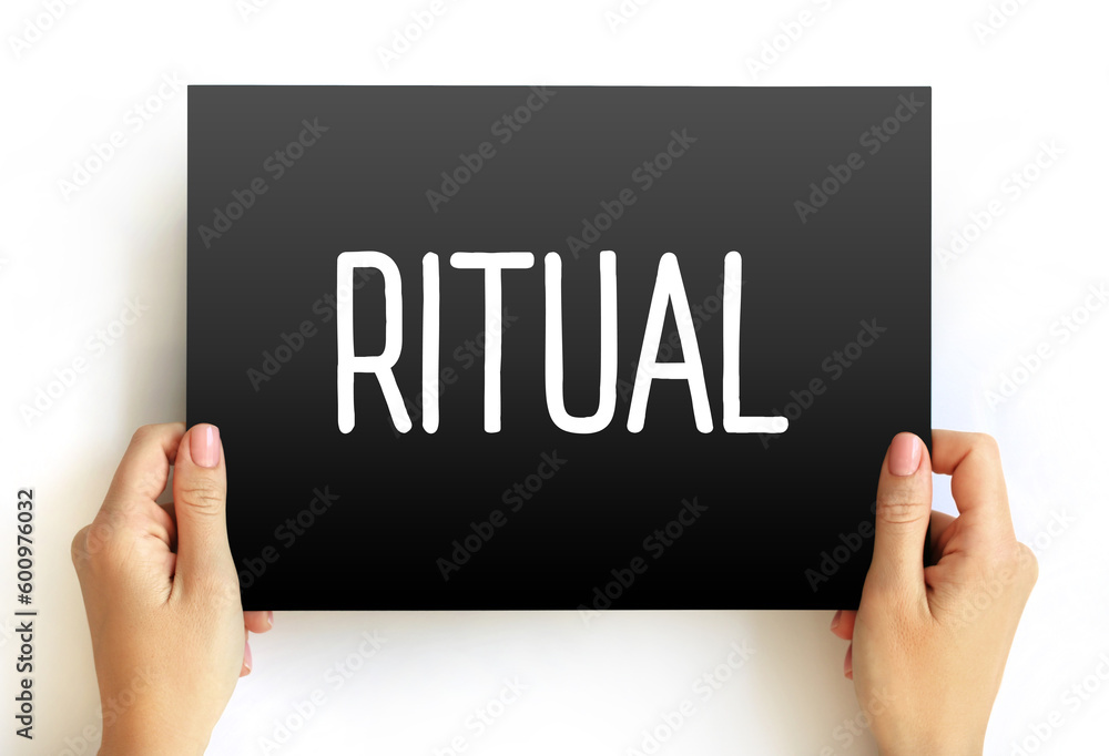 Ritual text on card, concept background Ritual text on card, concept background