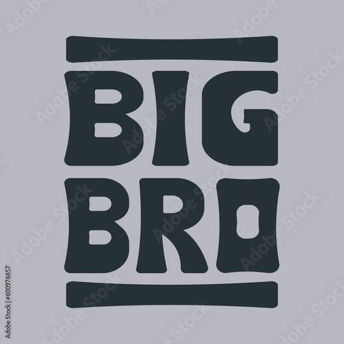 Boys Big Bro Graphic Tee - background on chalk gray