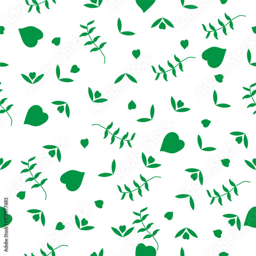 Seamless Floral Pattern with Minimalist Line Style