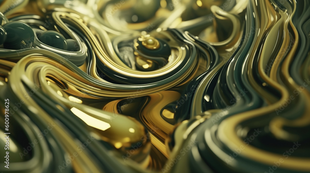 Olive-Toned Abstract Curves Background Olive-Toned Abstract Curves Background
