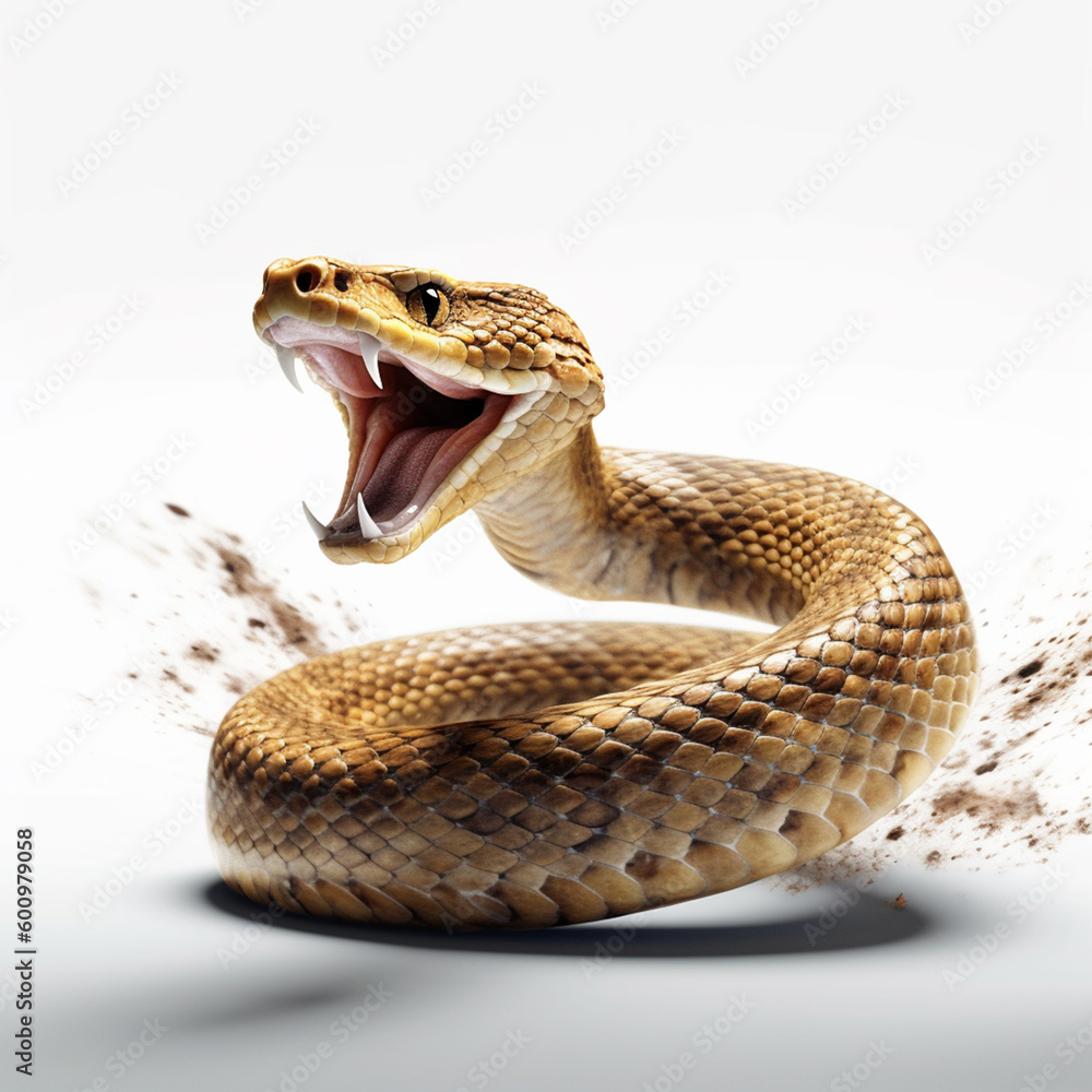 Fototapeta premium Viper snake in attack position (Generative AI)