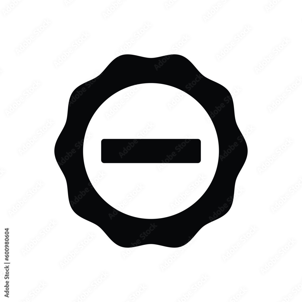 Fotografie Black solid icon for minus