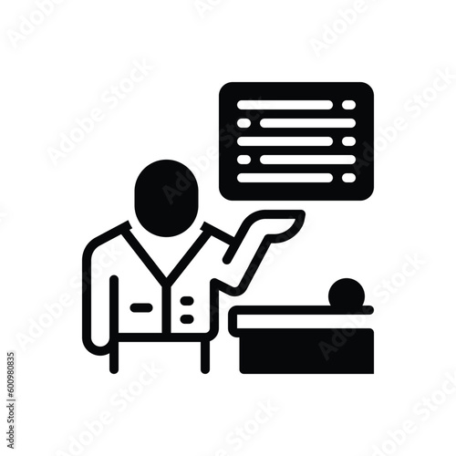 Black solid icon for advisory 