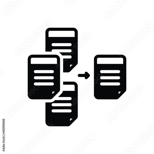 Black solid icon for briefly 