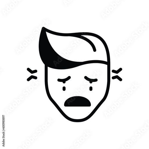 Black solid icon for desperate 