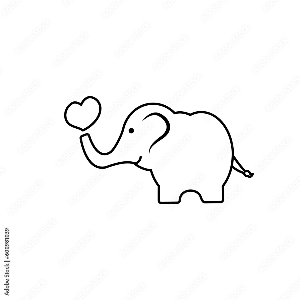 Baby elephant icon vector. circus illustration sign. Love symbol. Baby elephant icon vector. circus illustration sign. Love symbol.