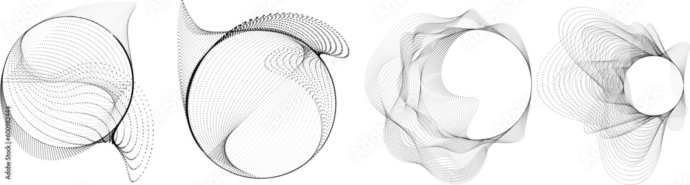 Abstract oval Lines Background with geometric circles . Vector rotating ellipse Line Design . Poster template . Concentric circles logo .Minimal art