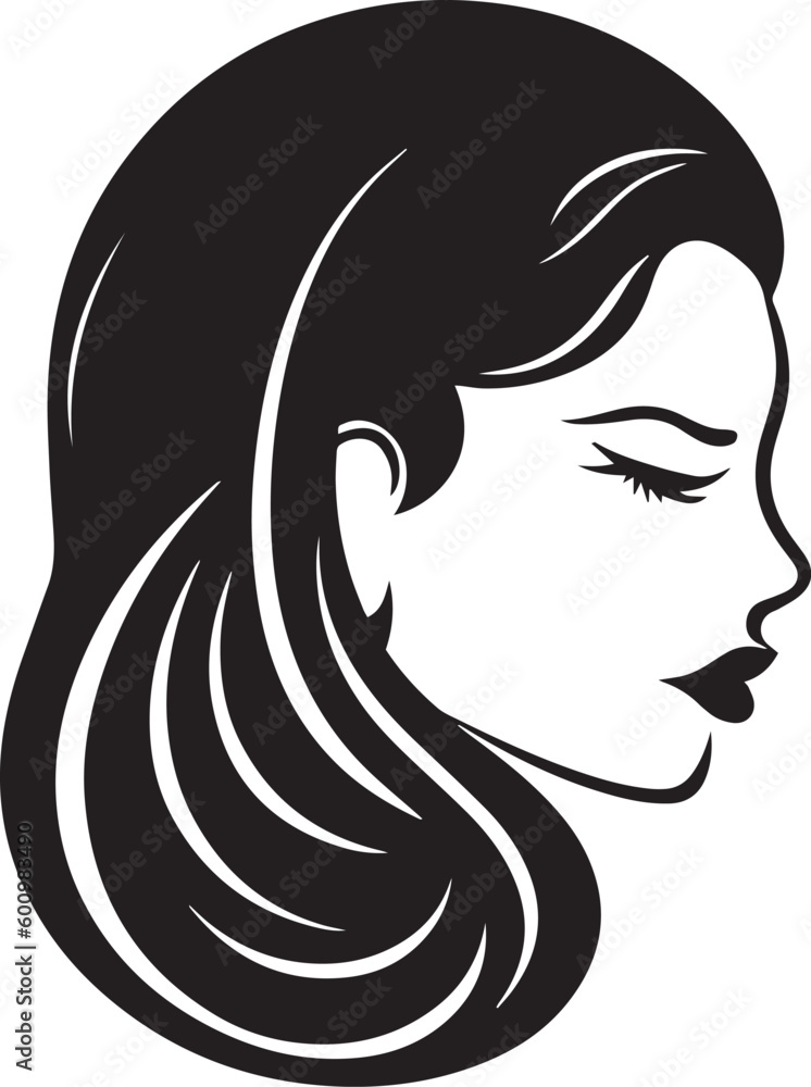 Woman head logo, woman icon, woman head silhouette, vector illustration, SVG Woman head logo, woman icon, woman head silhouette, vector illustration, SVG