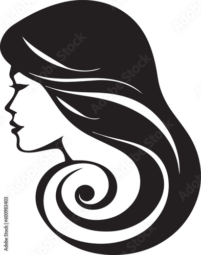 Woman head logo, woman icon, woman head silhouette, vector illustration, SVG