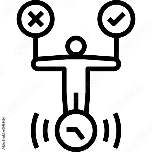 decision making outline style icon