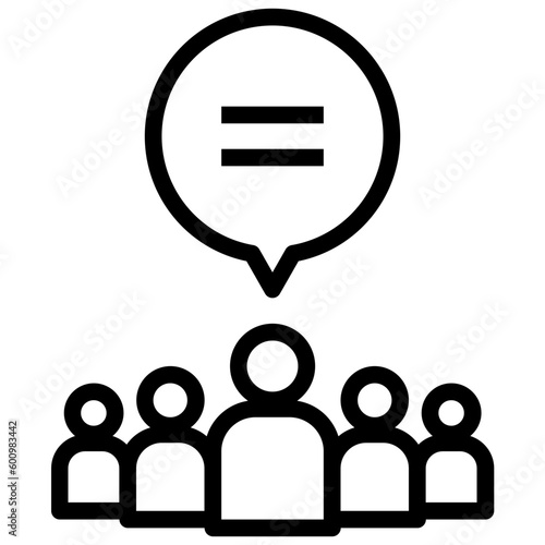equity outline style icon