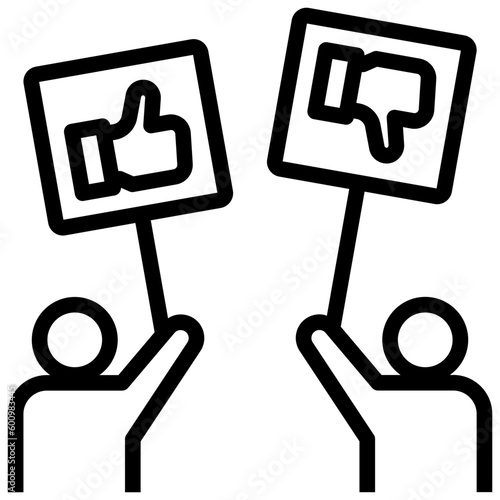 feedback outline style icon