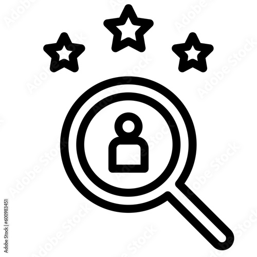 recruitment outline style icon