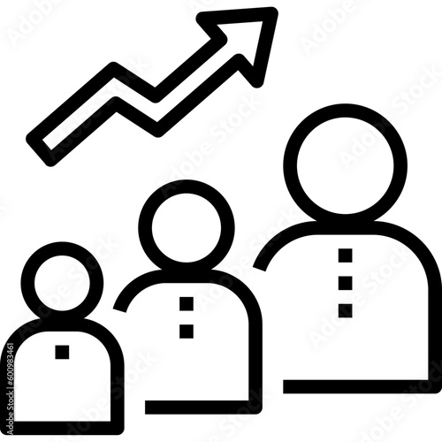 employee development outline style icon