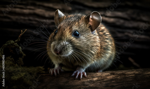 photo of gerbil (rodent) in its natural habitat. Generative AI © Bartek