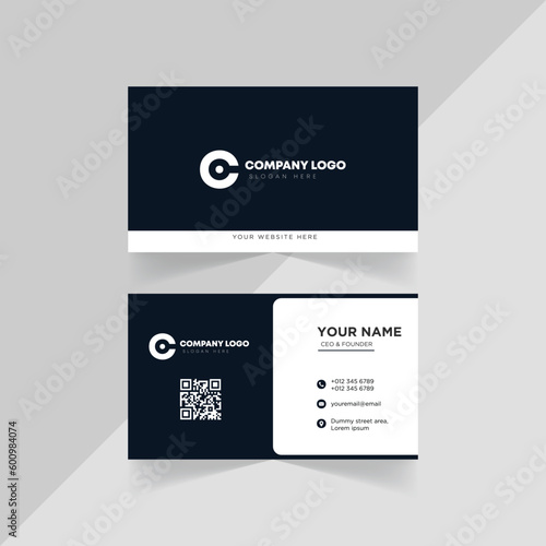 Professional Business Card in Red and Black Color Scheme